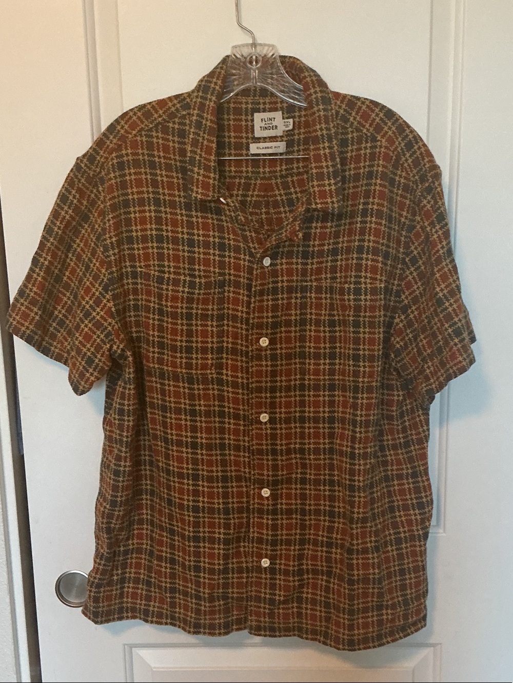 Flint and Tinder Men's Short-Sleeve Plaid Shirt XXL